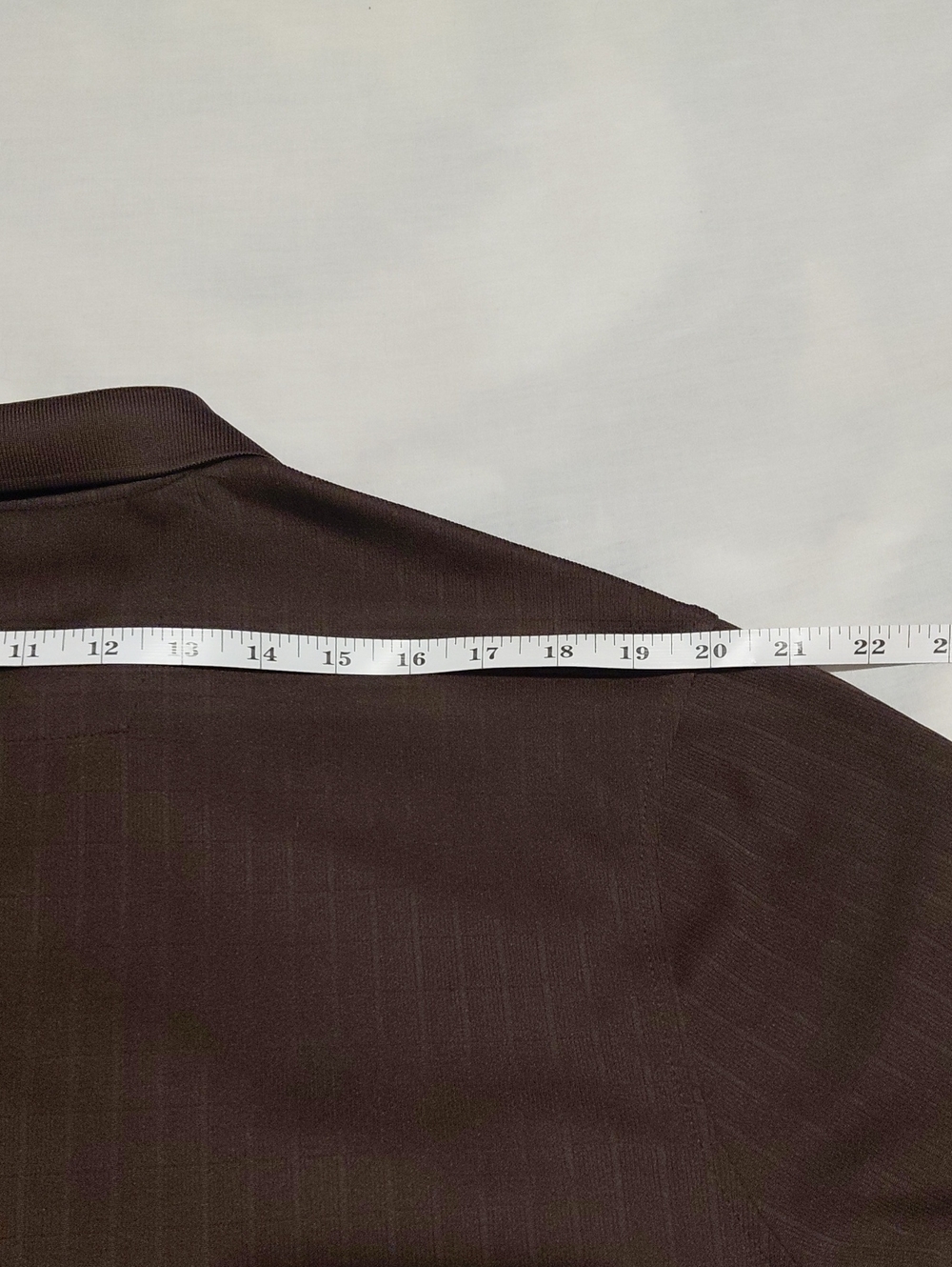 Perry Ellis Men's Brown Zip-Front XL Polo Shirt - Picture 4 of 7